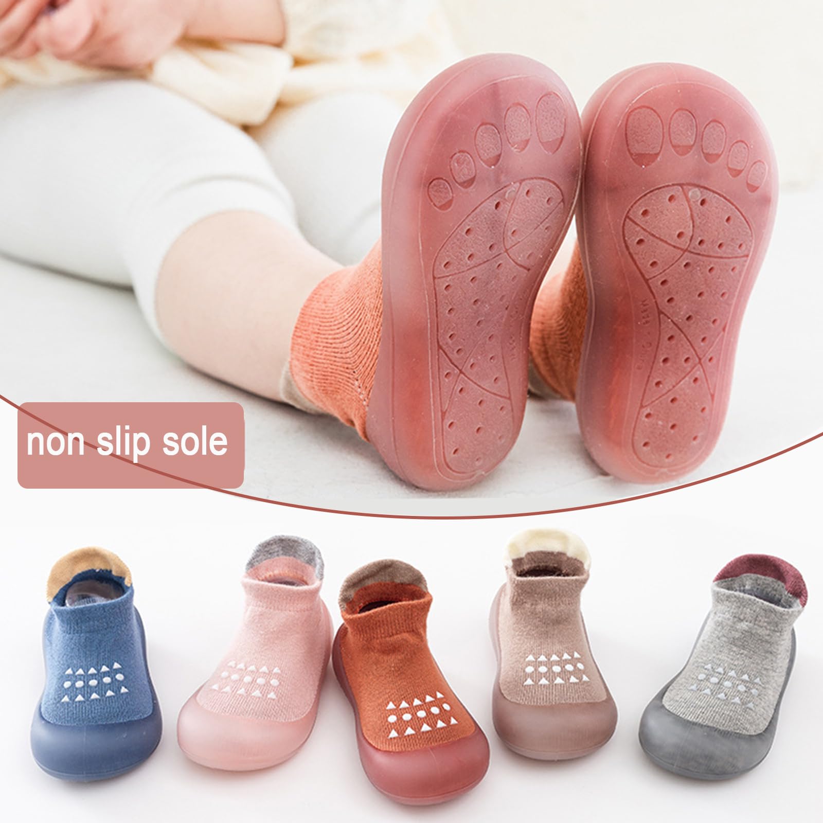 Chaussons bébés Chaussons de marche pour bébés Chaussures respirants antidérapants avec semelle souple Bébés Garçons Filles Baskets
