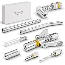 GEVEELIFE Grease Gun Couplers & Tips Kit, Needle & Nozzles & Pipes, 8 PCS