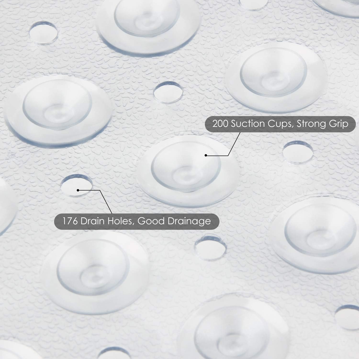 WELTRXE Bath Mats Non Slip Extra Long Bathtub Mat Anti Slip Shower Mat, Anti-Mould PVC Bathroom Mat with 200 Suction Cups - Image 5