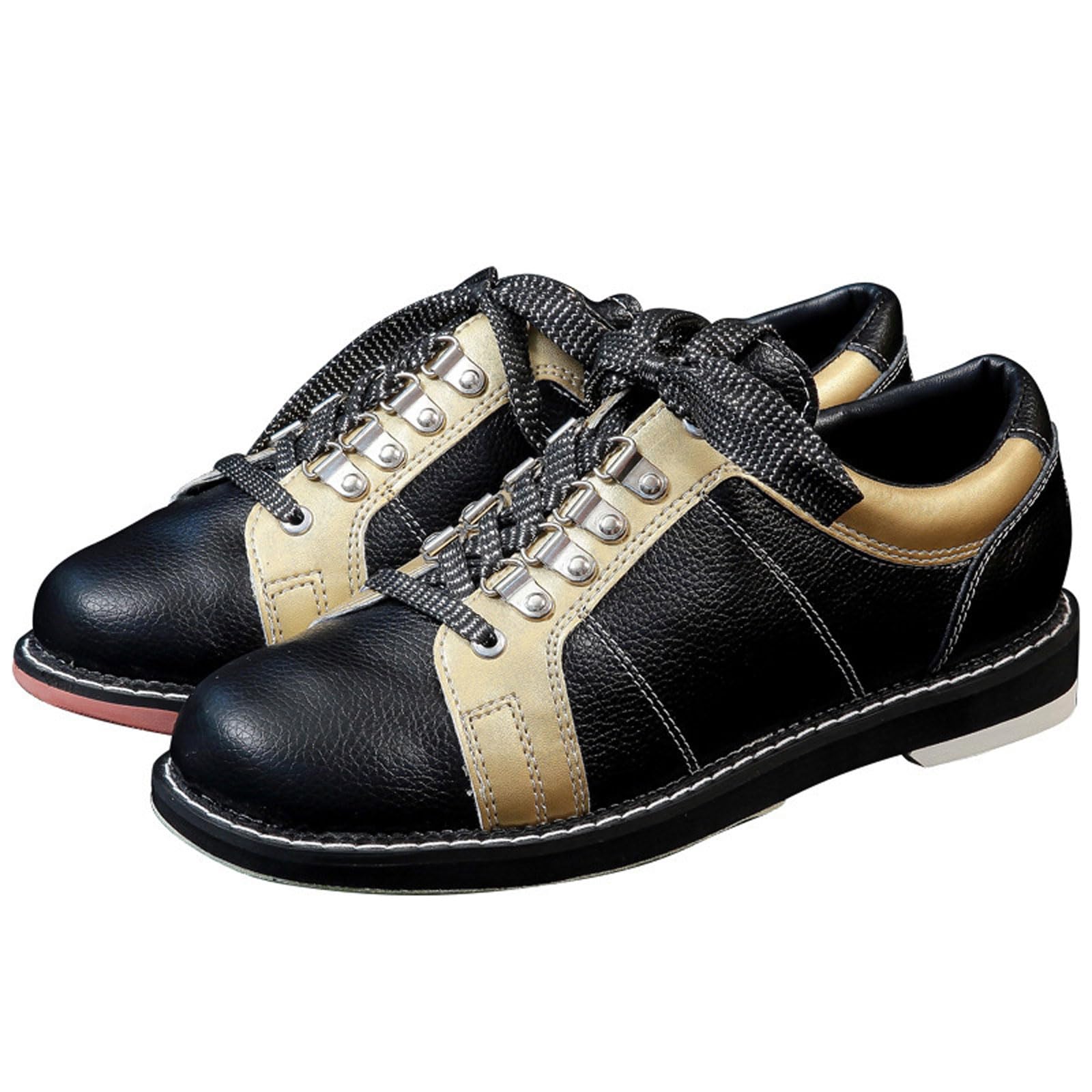 SDEQA Chaussures De Bowling Pour Hommes Et Femmes Chaussures D'entraînement De Bowling Légères En Cuir Chaussures De Bowling Respirantes,Bleu,33 EU
