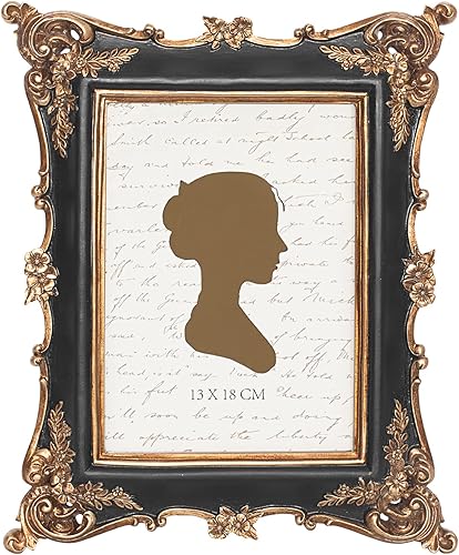 Sunlit Marco de Fotos Vintage de 5x7 Pulgadas, Marcos de Fotos Antiguos de Lujo con Frente de Vidrio, Exhibidor de Fotos, Mesa y Pared, Ideas de