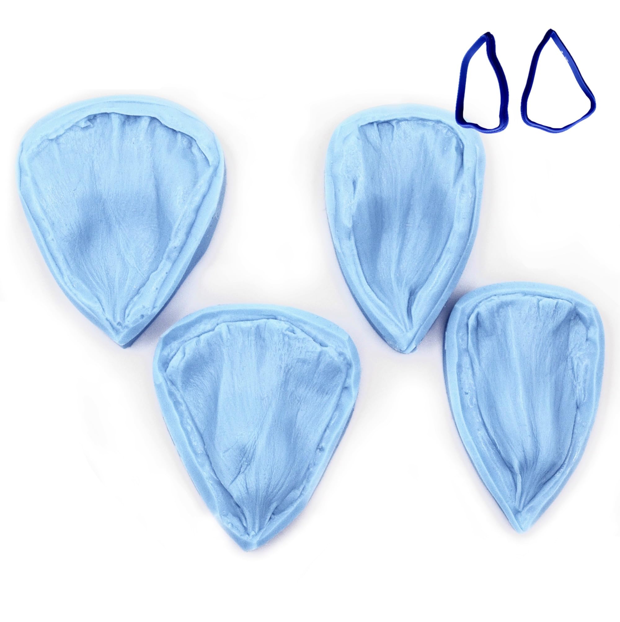 Lisianthus Silicone Mold Set Edible Flower Making Cake Decorating Tool Sugarcraft Moulds to make Sugar Flowers Polymer Clay Cold Porcelain Veiner + - Leaf (Lisianthus set + cutters)