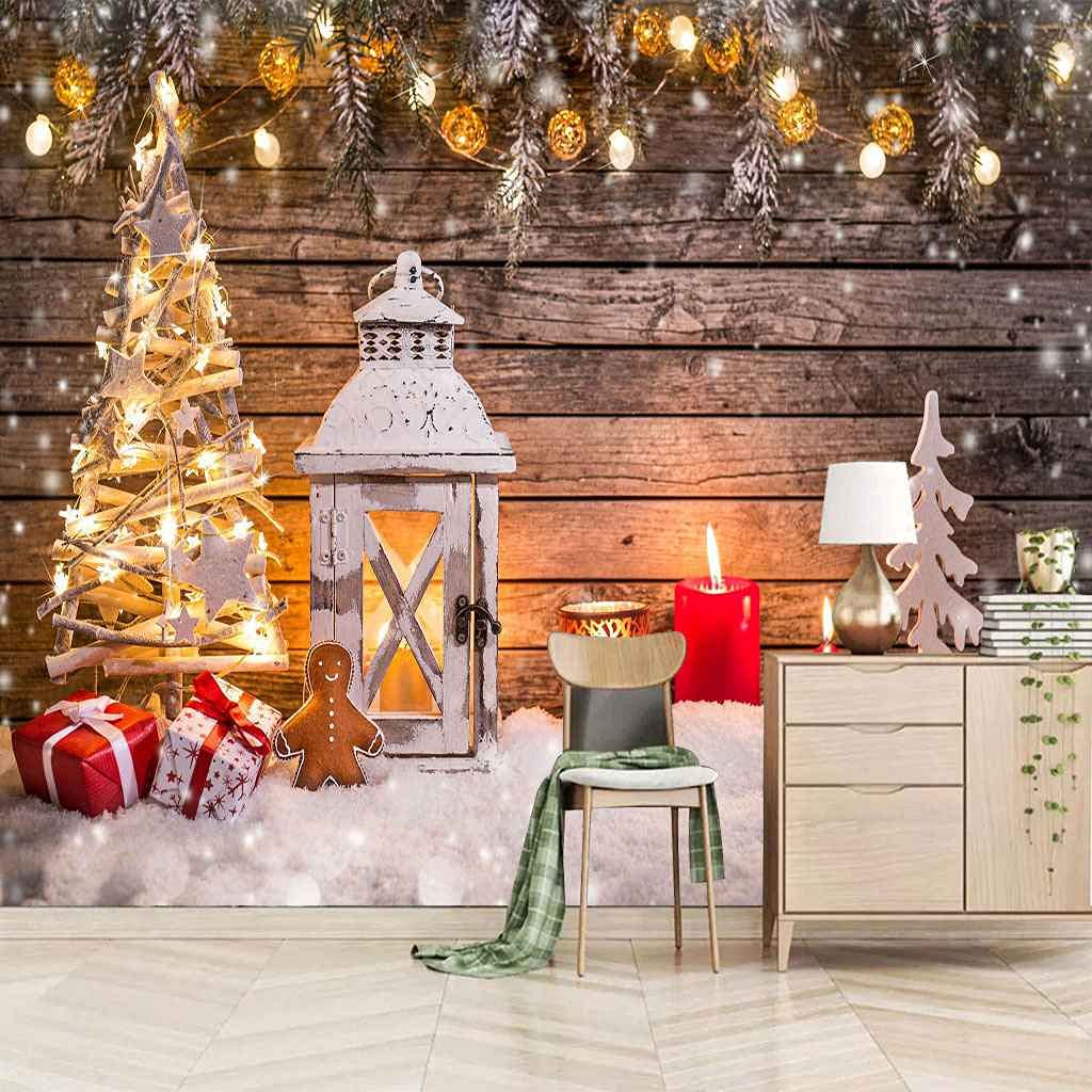 Décoration murale Noël avec papier peint panoramique 3D géant