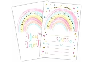 Rainbow Birthday Party Invitations for Unforgettable Celebrations