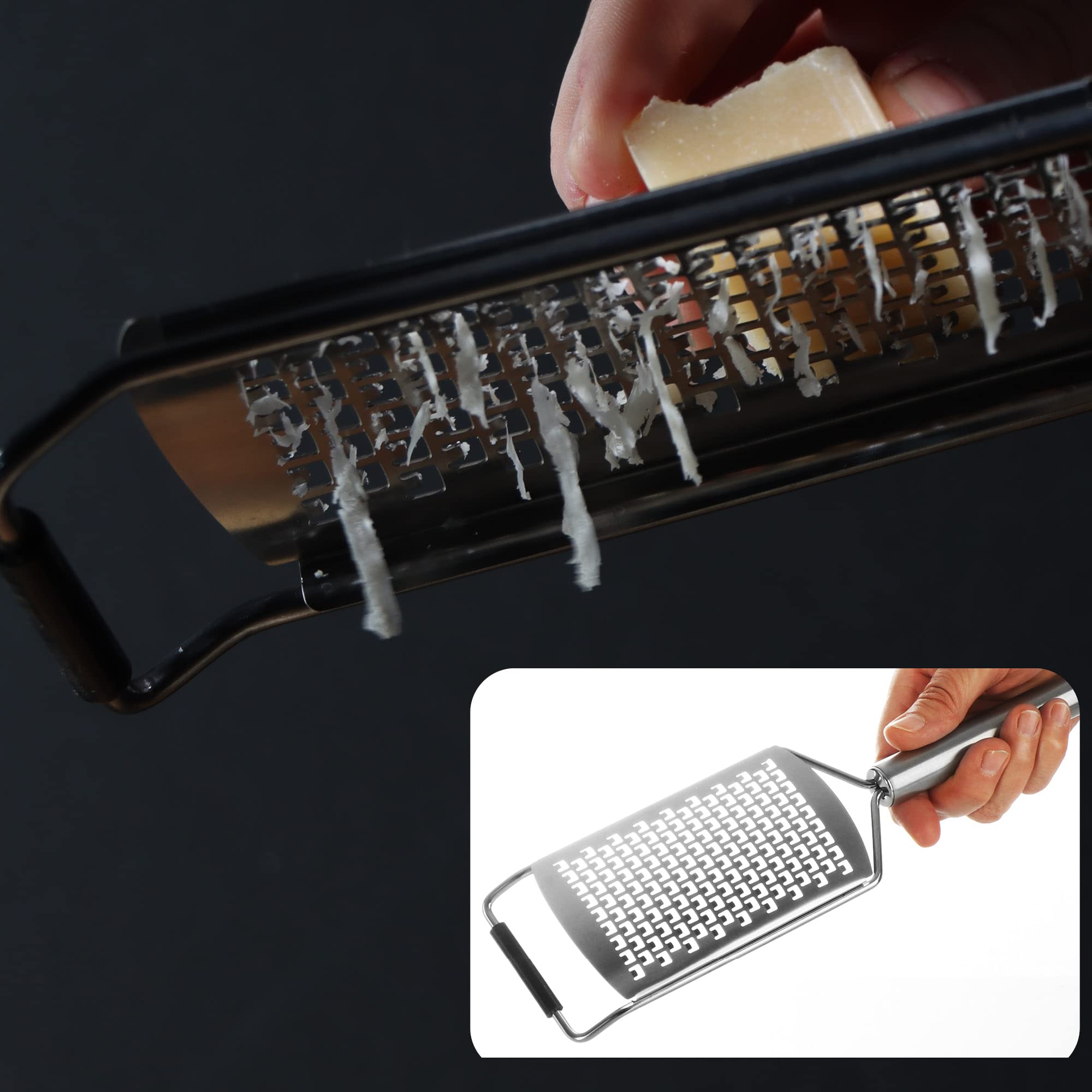 Grattugia Da Cucina In Acciaio Inox Robin Goods | Per Verdura, Formaggio E Zenzero | Con Manico - Foto 9