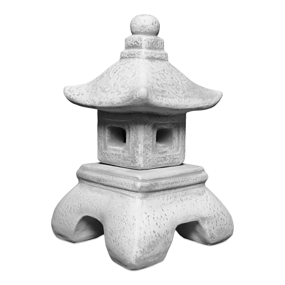 Lanterne Japonaise Yukimi En Pierre Reconstituée - Résistante Au Gel, Déco Jardin Zen - 90cm