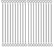 20 Pack Safety Stainless Steel Tethers&comma;Coated Security Tether Lanyard Kit Cable Wire Compatible with All Editions&comma;Action Camera Series Devices and Other Applicable Equipment&comma;Black