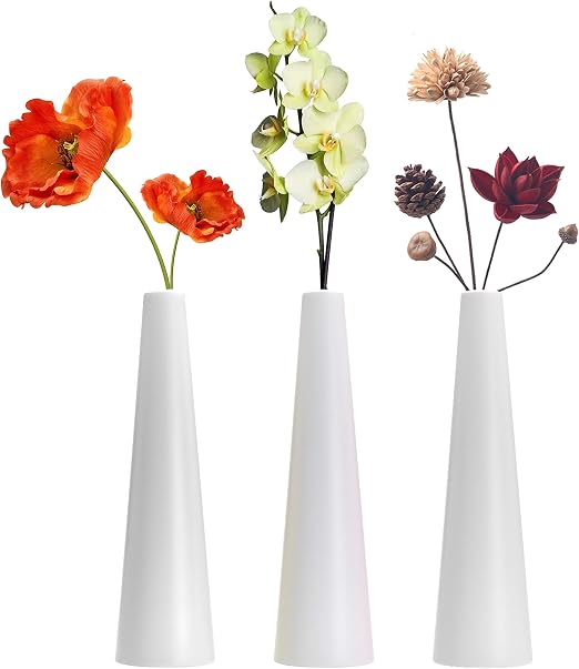 Vaso da fiori in plastica composa conica alta, centrotavola