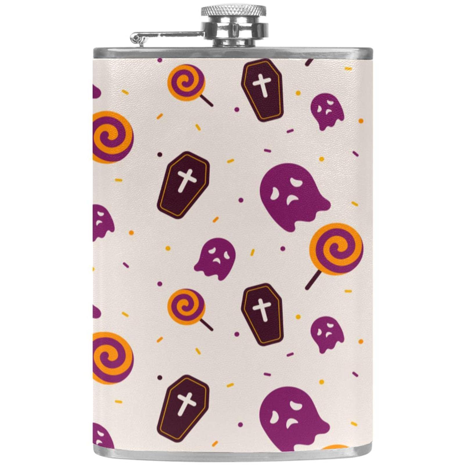 Petite flasque pour femme en cuir étanche avec entonnoir cadeau insolite