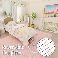 Vista 131 de Franco - Juego de ropa de cama coleccionable Nintendo Donkey Kong, 5 piezas, edredón reversible supersuave y juego de sábanas con funda