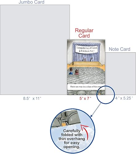 Miniatura 4 de P-NW-S-GD-CT-1 NobleWorks - Tarjeta de felicitación de graduación con sobre