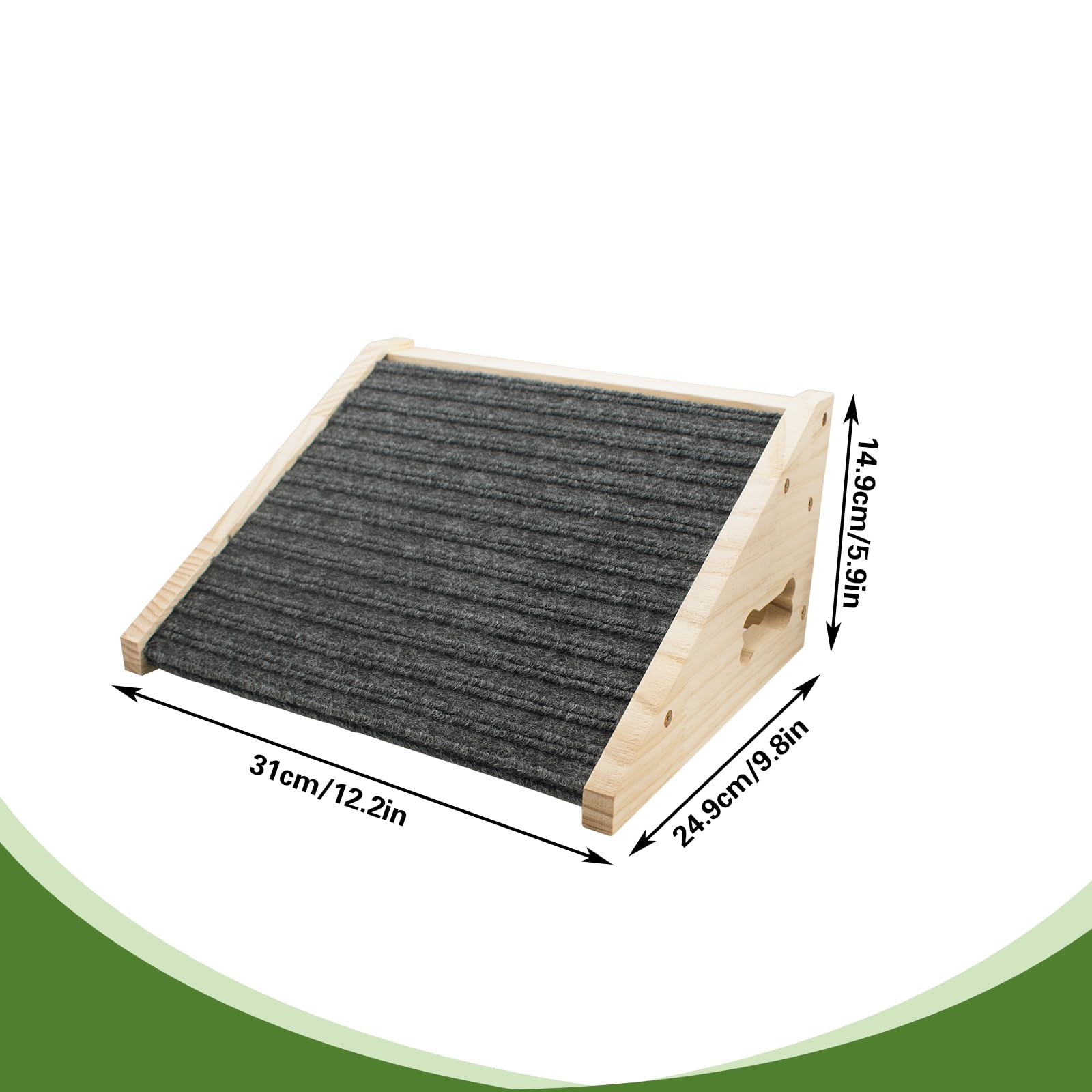 Lot de 2 rampes en bois pour escaliers, marches pour animaux domestiques avec angle de 30° et surface antidérapante, rampe auxiliaire pour petits chiens et chats