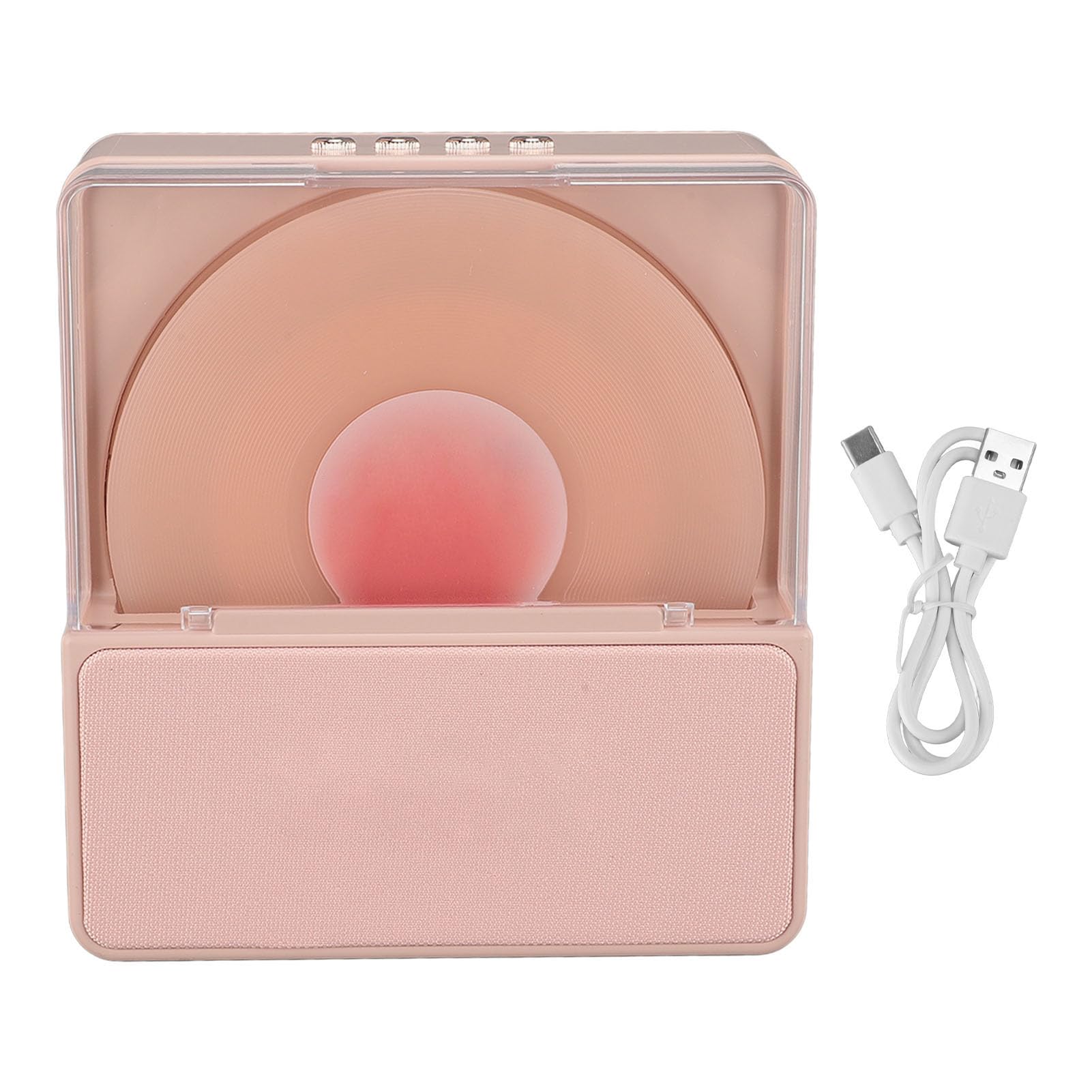 Altoparlanti Bluetooth retrò, Piccoli Altoparlanti, Piccola Luce Notturna a LED, Piccolo Altoparlante Portatile in Metallo per Scrivania da Cucina, Ufficio All'aperto (Pi)
