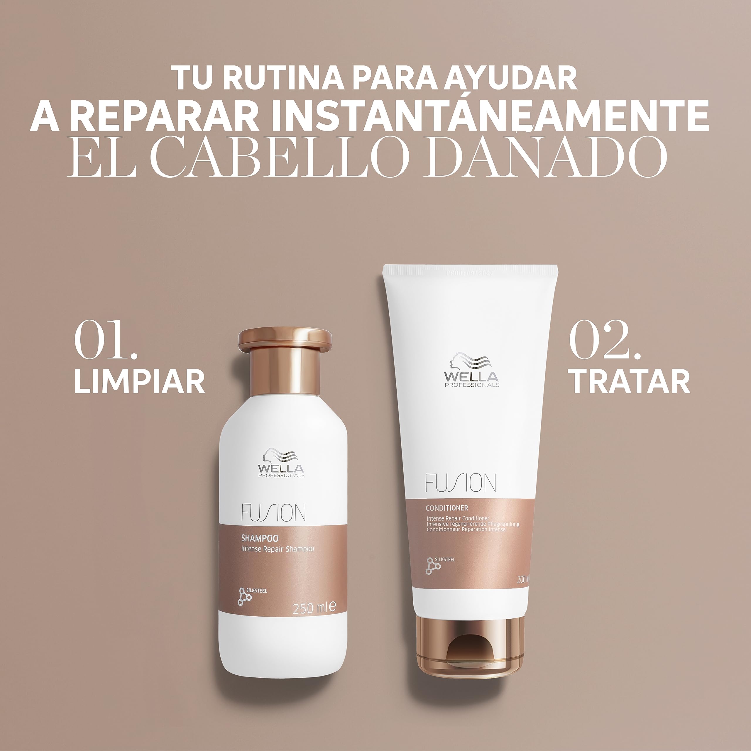 Wella Professionals Fusion - Acondicionador - Reparación intensa - Protección contra la rotura - Cabellos Secos y Dañados