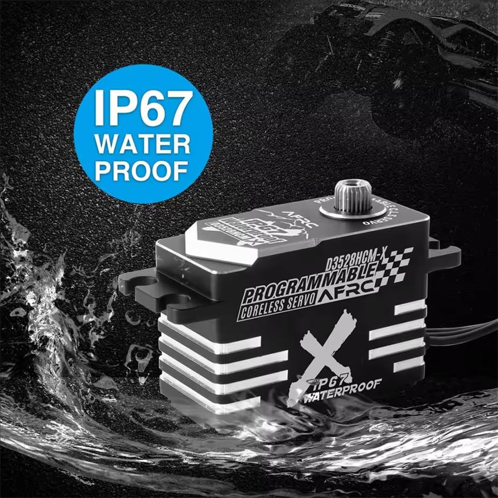 IP67 Wodoodporny programowalny bezrdzeniowy serwo 4,8-8,4 V aluminiowa obudowa radiatora do RC Drift Car Boat Helicopter Fixed Wing Robot