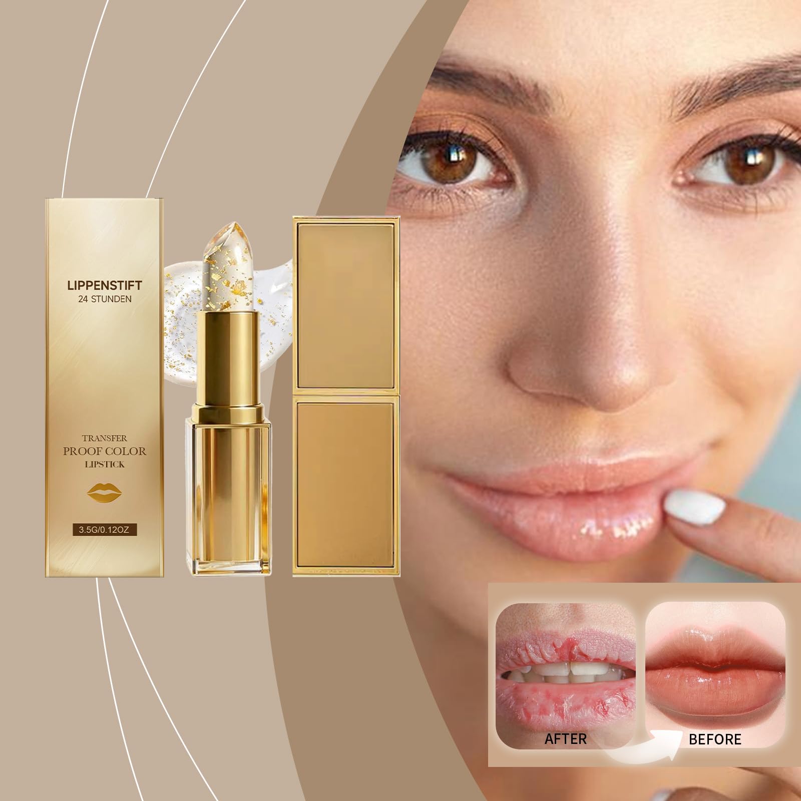 Rossetto per donna che cambia colore, rossetto per donne mature, idratante a lunga durata, per labbra screpolate e secche (6 pezzi)