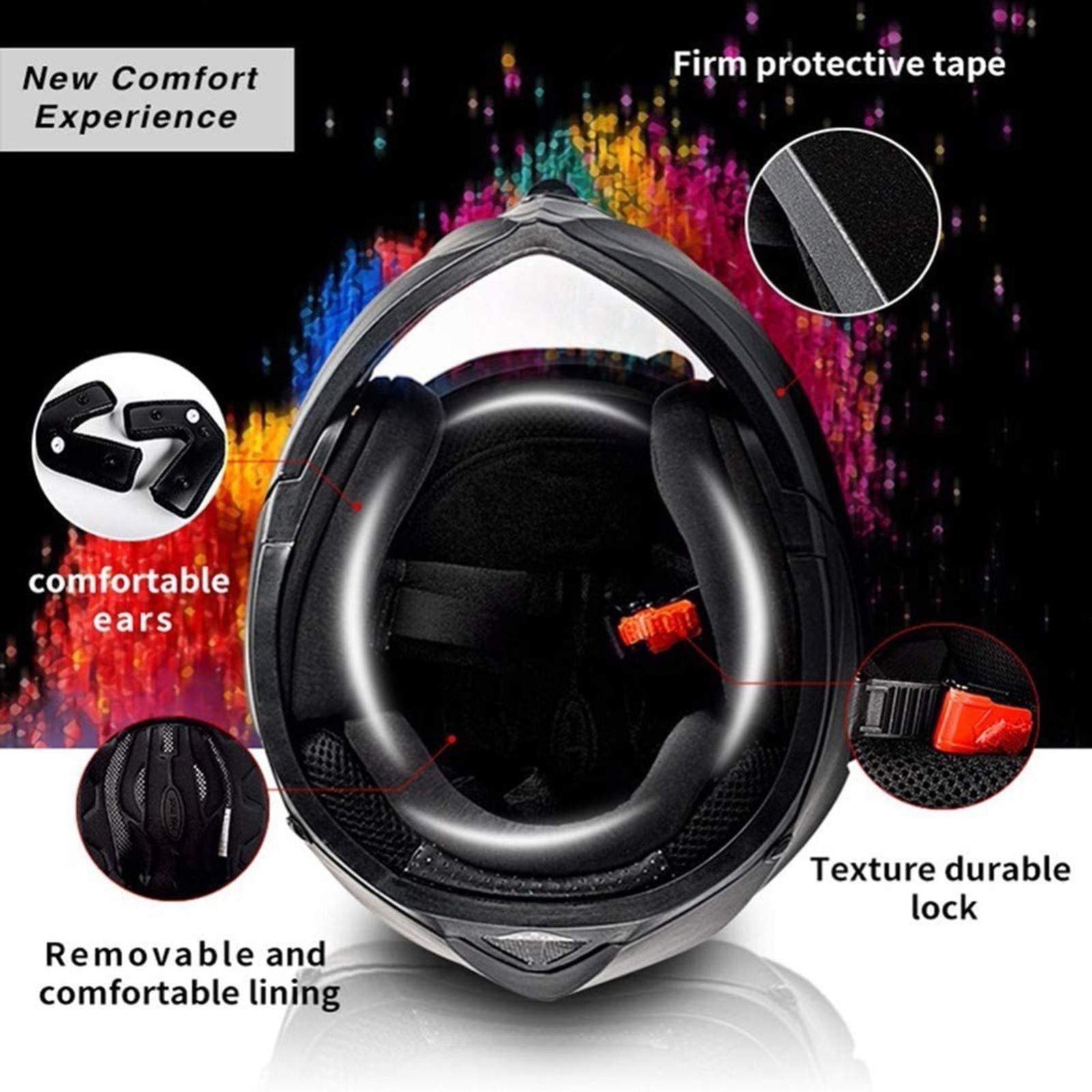 Bluetooth Modulaire Motorhelm Opklapbare Motorhelm Dubbele Zonneklep Integraalhelm Lichtgewicht Dot/ece-goedgekeurd Met Anticondensfilm Met Dubbele Lens - Heren Dames,#5,XL