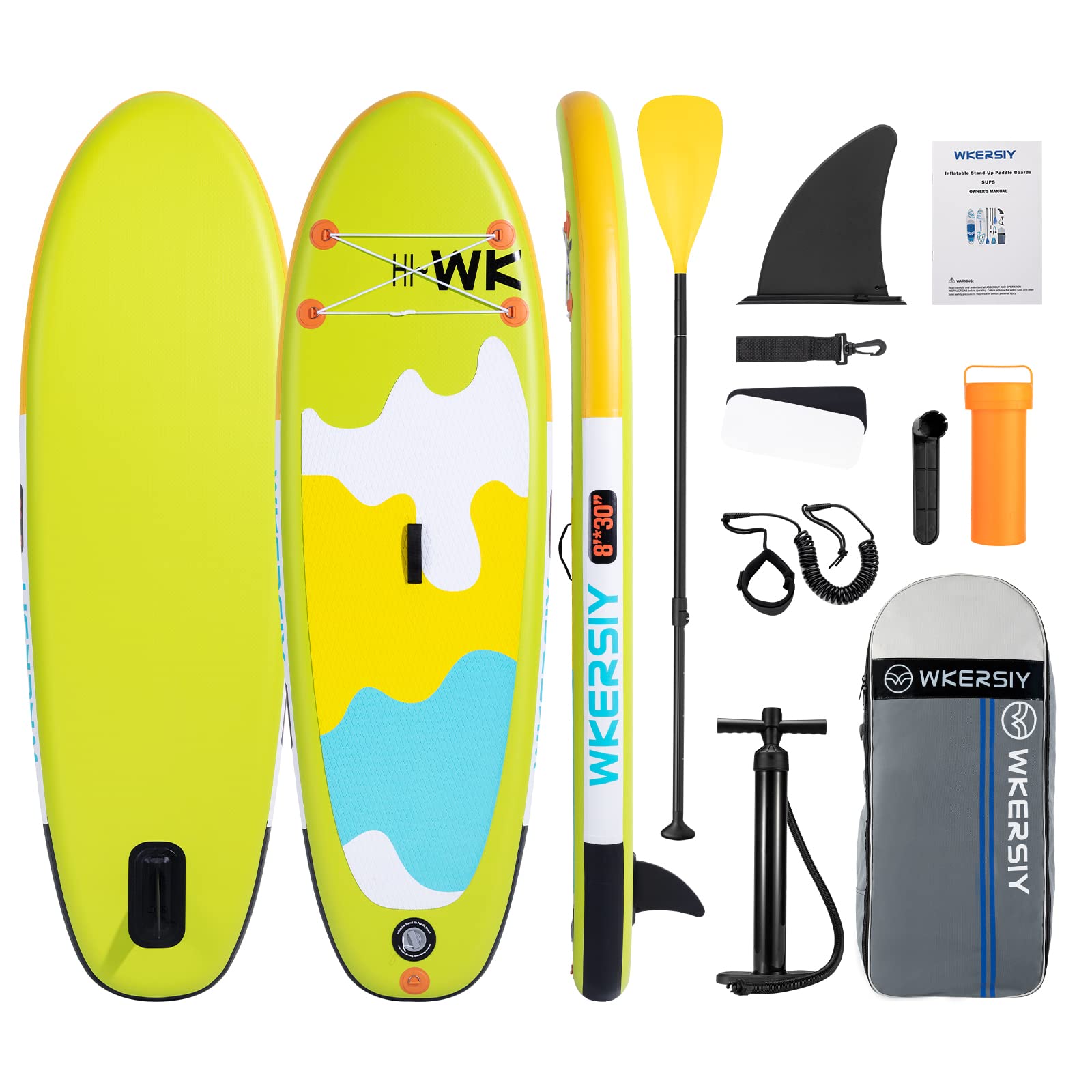 CalmGeek Şişme Stand Up Paddle Board Çocuklar için 8'x30''x6