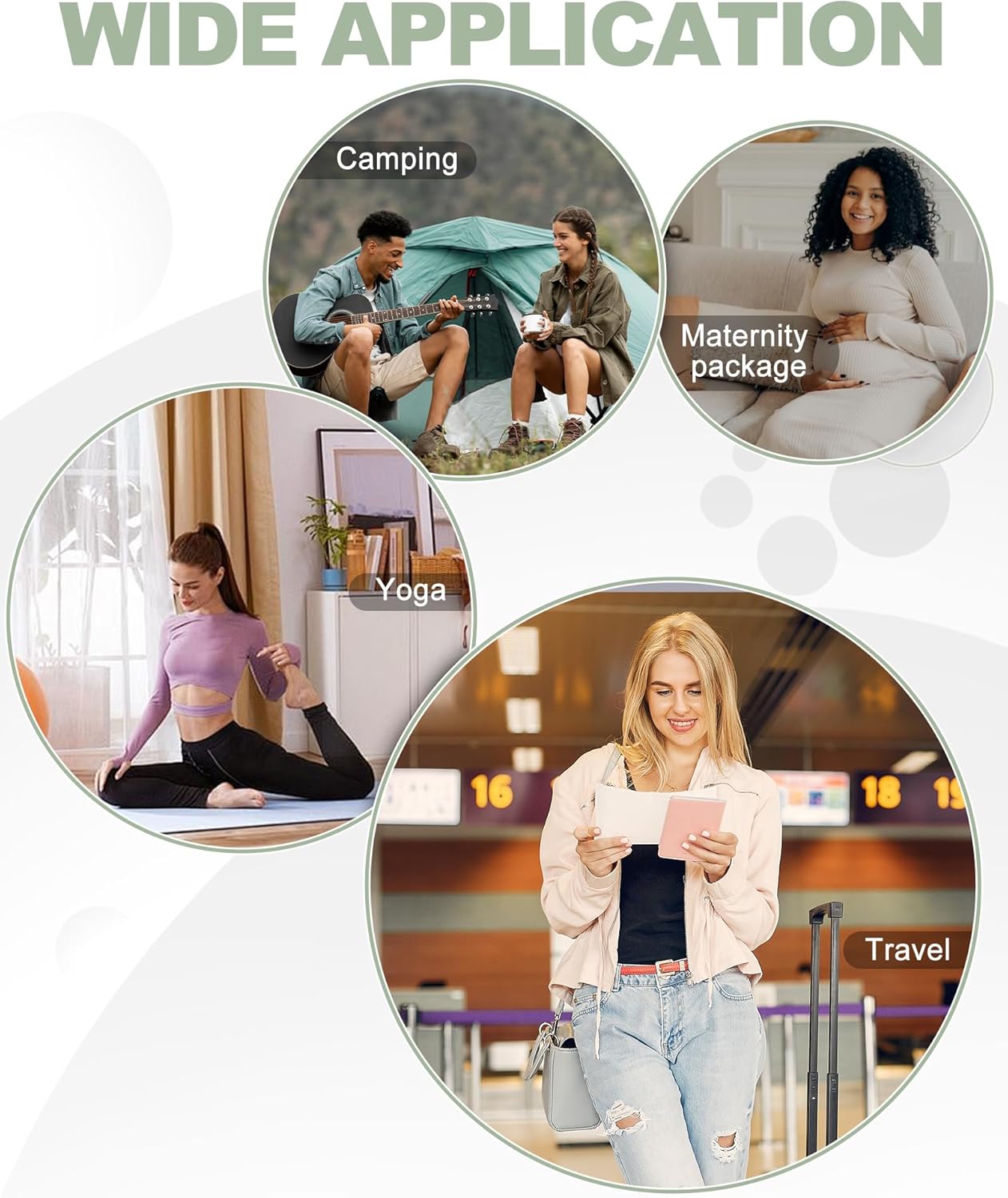 Spirit Travel Duffel - 18x14x8 Inches Weekender Overnight Bag with Shoes Compartment, Trolley Sleeve, Carry On for Airplanes, Sport Tote Gym Bag in BeigeGreen - Image 6