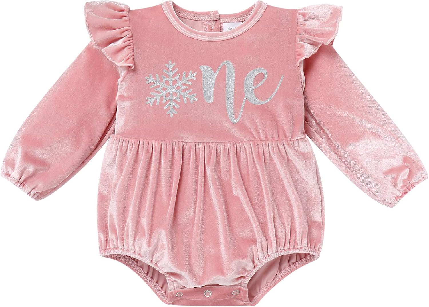 FYMNSI Infant Toddler Baby Girl Velvet Romper Solid Color Long Sleeve Jumpsuit Bodysuit Tops Birthday Clothes Fall Outfit