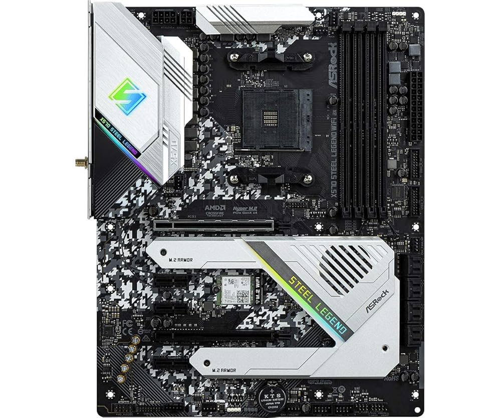 Amazon | ASRock X570 Steel Legend WiFi AX AM4 AMD X570 SATA