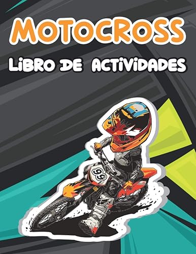 Motocross libro de actividades: Un libro divertido con más de 80 actividades (colorear, laberintos, emparejar, contar, dibujar y más) | para niños (4-8 9-12)
