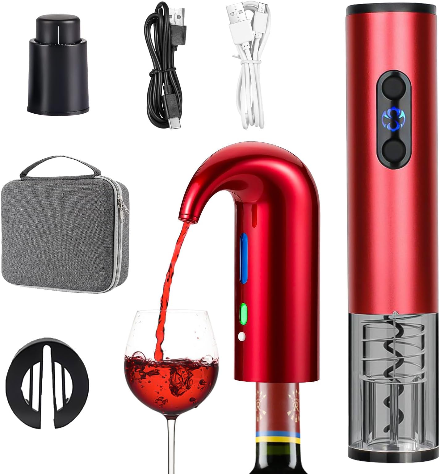 Oster FPSTBW8207M Electric Wine Bottle Opener, Merlot