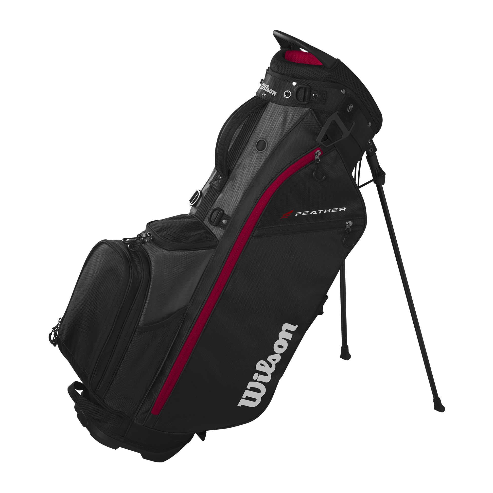 Wilson Feather Stand Bag, Black/Grey/Red — image 1