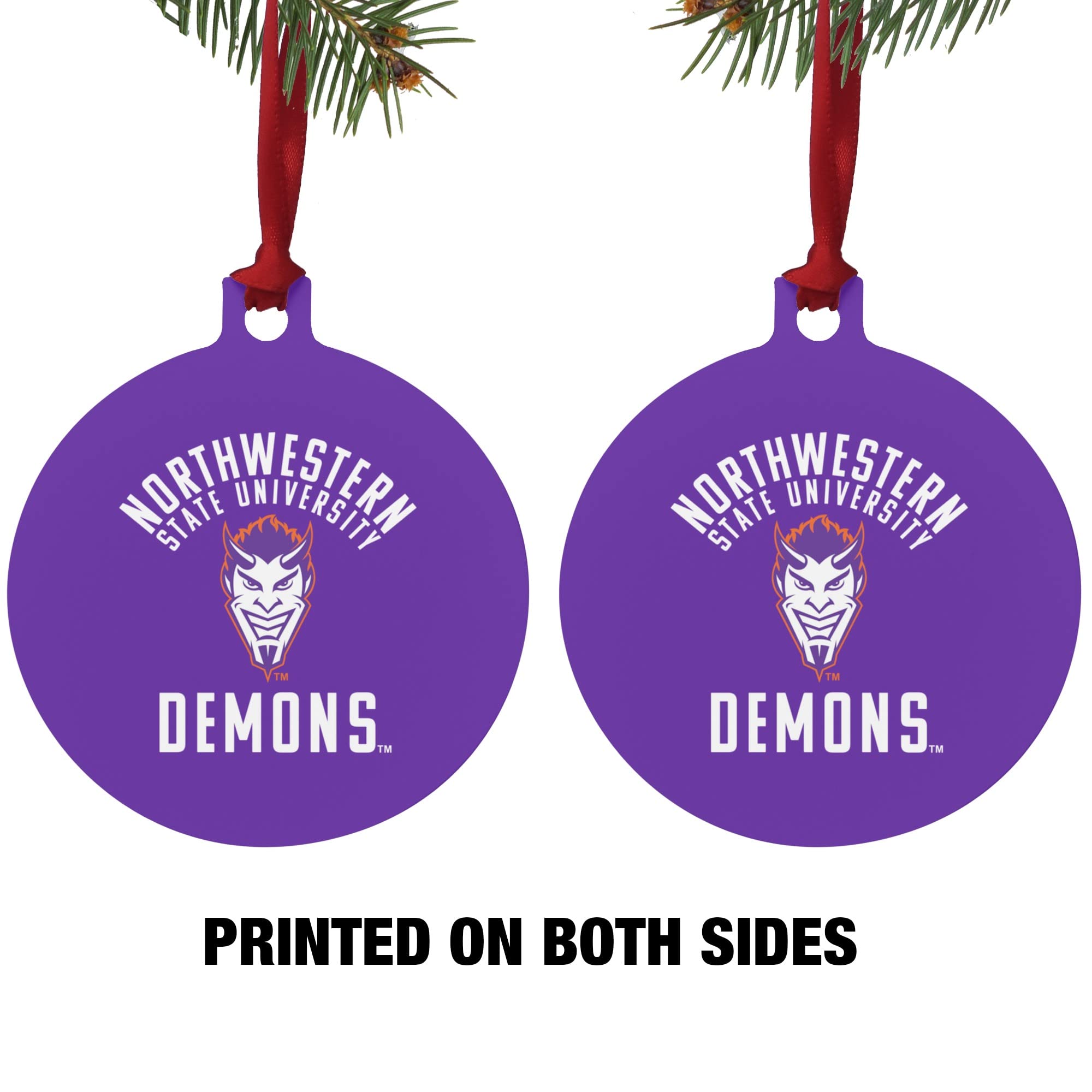 GRAPHICS & MORE Northwestern State University Demons Aluminum Holiday Christmas Tree Ornament - 3.0