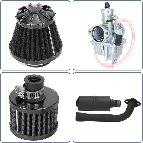 Miniatura 8 de YOXUFA Predator - Silenciador de tubo de escape de carburador VM22 de 212 cc para Coleman CT200U CT200U-EX BT200X GX160 GX200 196cc 6.5hp Motor Baja