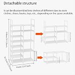 Shoe Rack 8-Tier Shoe Storage Shelf, 30 Pairs Metal Shoe Storage Rack Organizer, Space Saving Tall and Boots Storage Shelf Holder for Entryway, Corridor, Garage White
