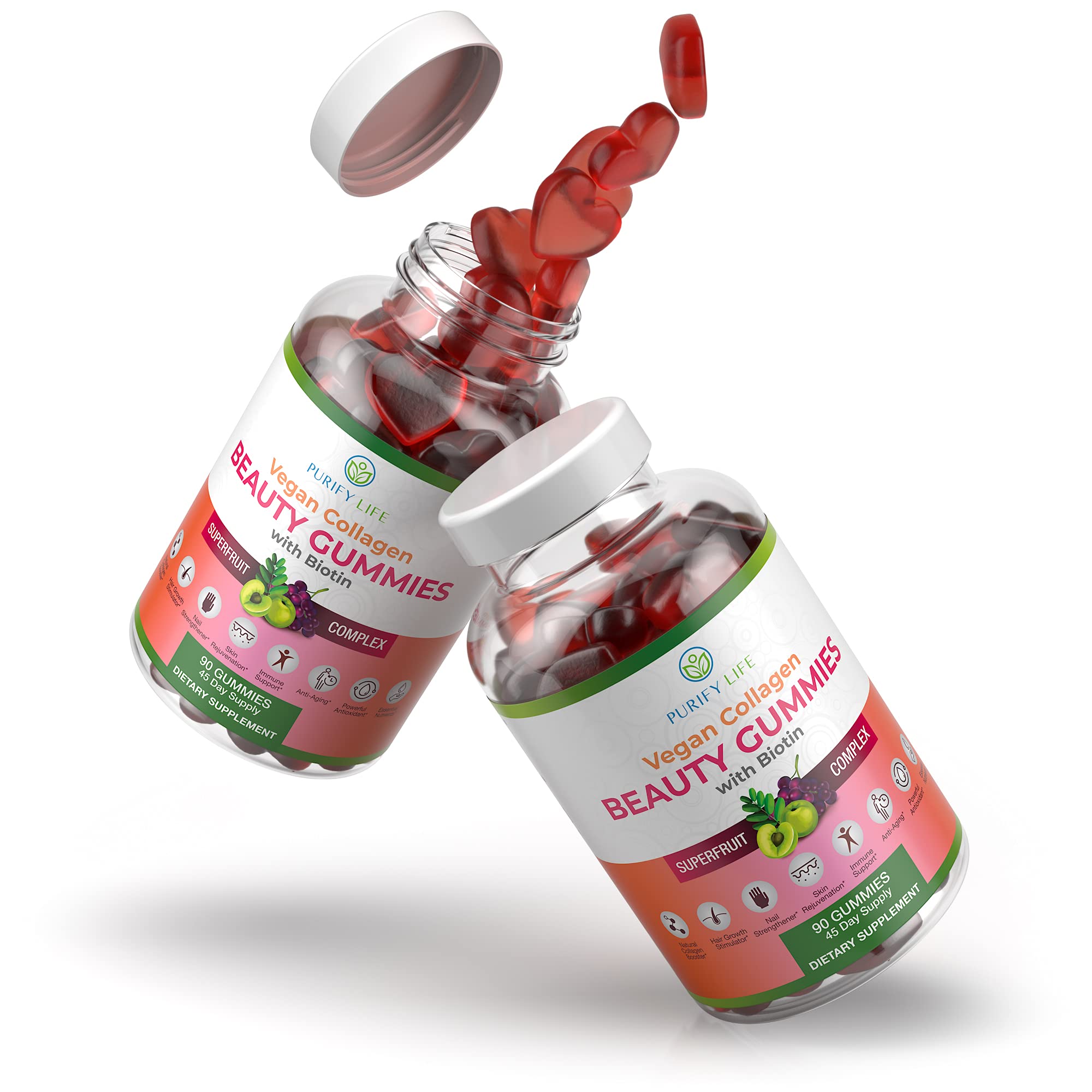 Vegan Collagen Booster Gummies with Biotin, Support Hair, Skin, Nail Health — Amazon image 7