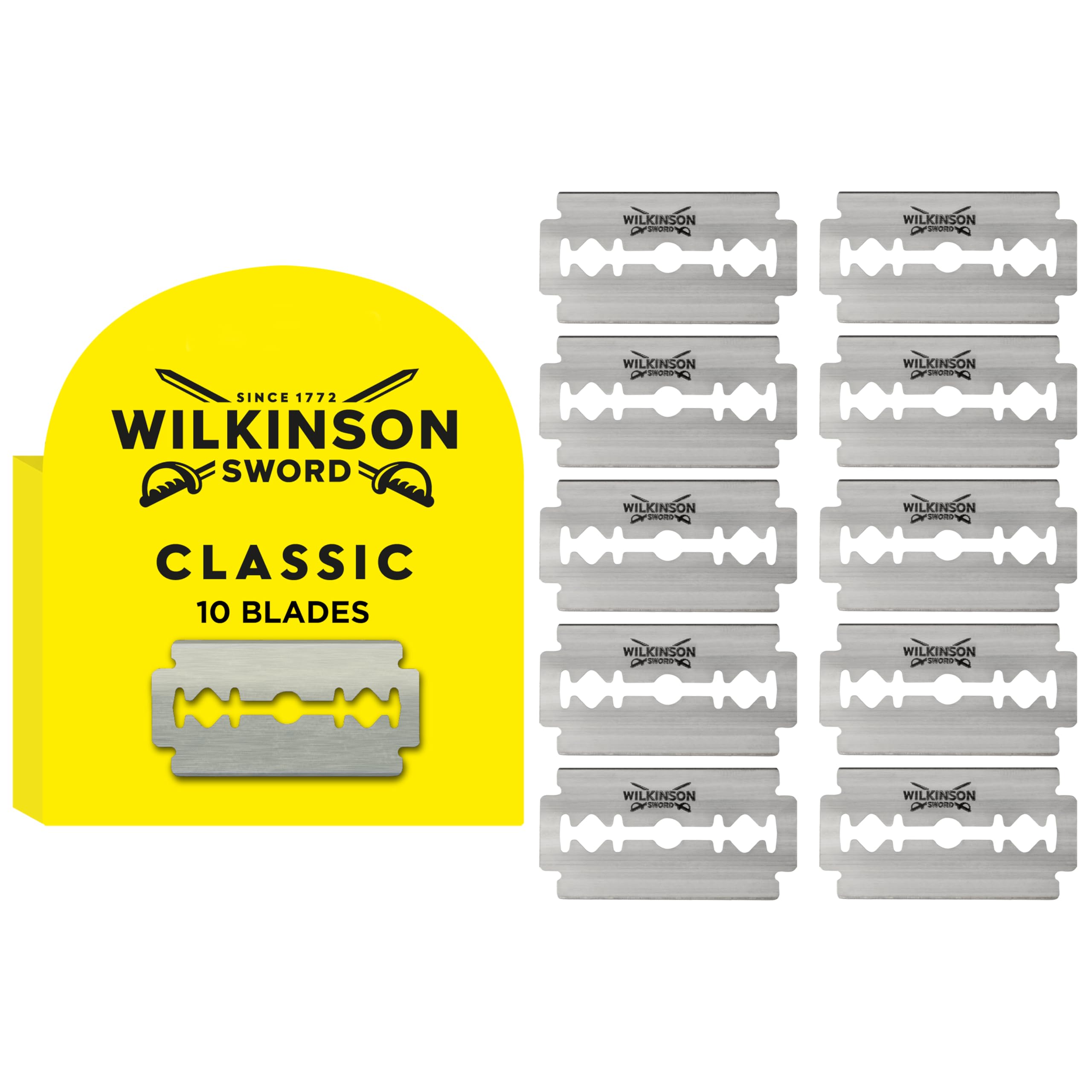 Classic by Wilkinson Sword Double Edge Blades x 10 1 Count (Pack of 1)
