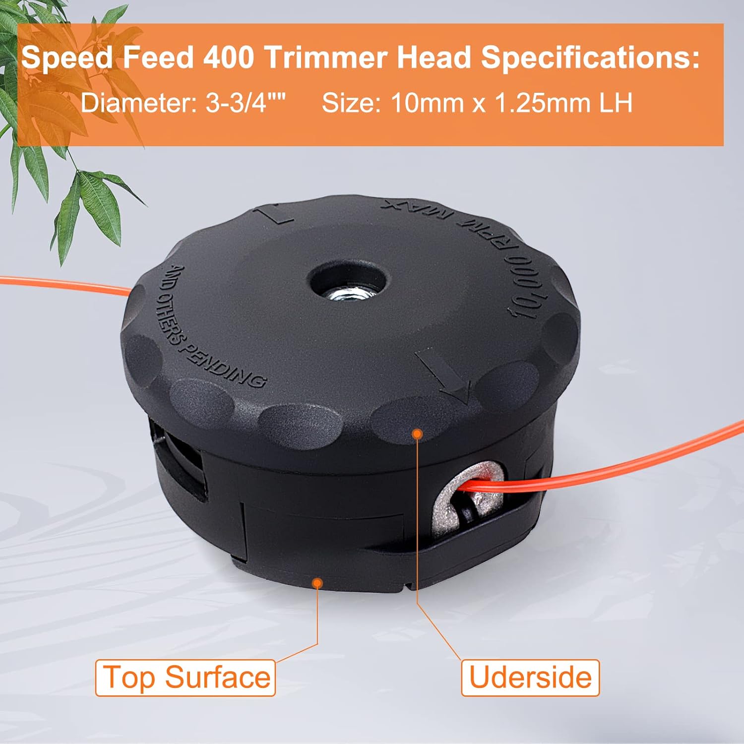 3 Pack SRM 225 Trimmer Head Speed-Feed 400 Trimmer Head for Echo SRM 225 SRM210 SRM230 Weed Eater Head SRM-225 PAS225 SRM-210 SRM-230 String Trimmer Parts Speed Feed 400 Trimmer Head