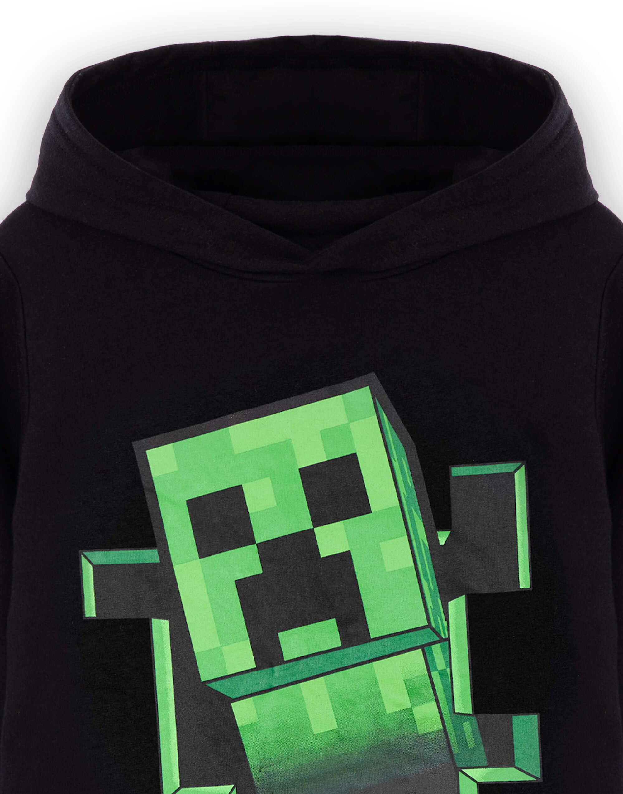 Minecraft garçons Sweat à Capuche | Sweat à Capuche Graphique Noir pour Enfants et Adolescents | Jeu Sprite Jumper Creeper Block Pop Out Sweatshirt | Gamer Merchandise Cadeau pour Lui