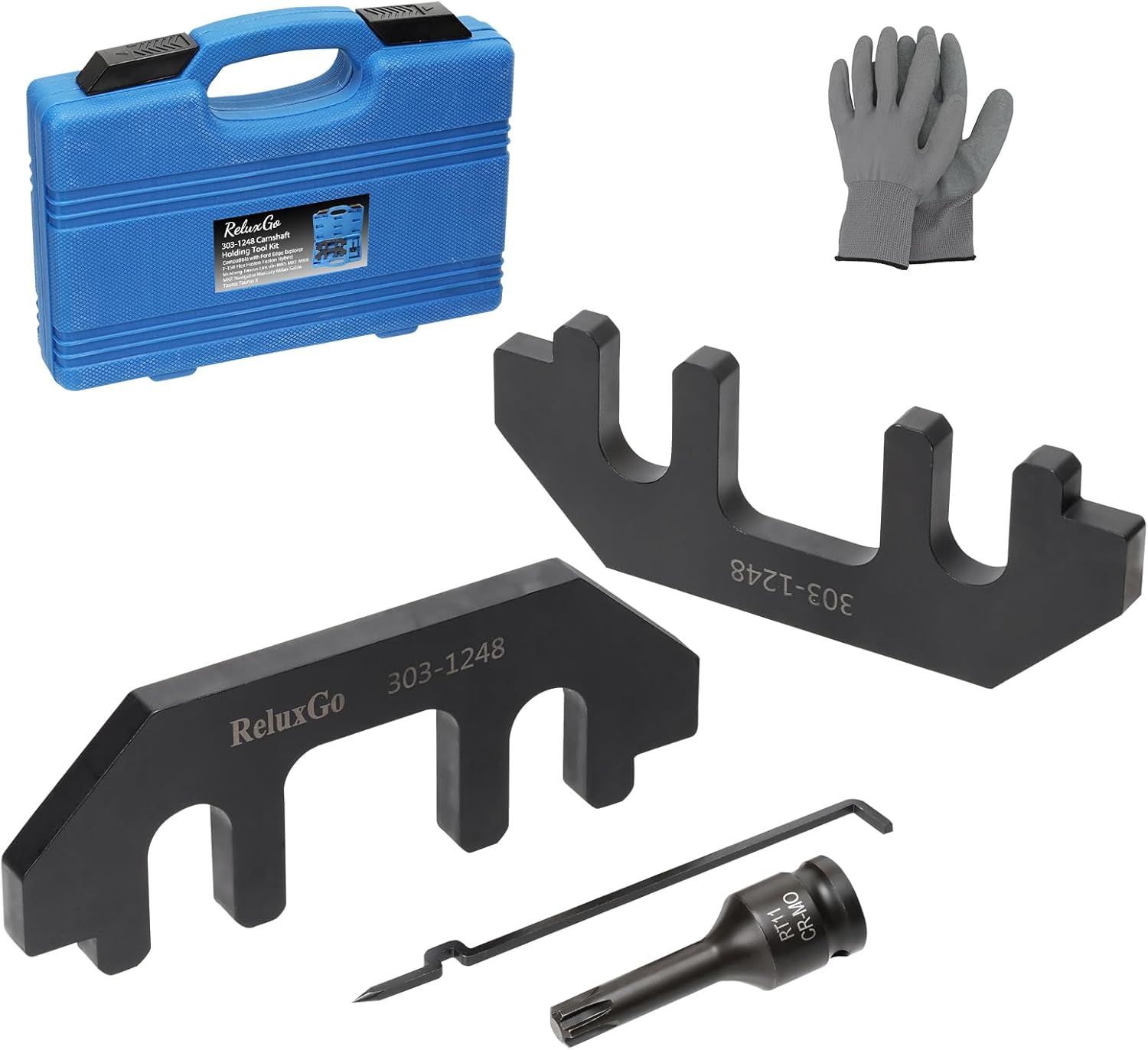 ReluxGo 303-1655 Camshaft Holding Tool Kit, Compatible with Ford 3.5L EcoBoost Upgraded GT F-150 Expedition Lincoln Navigator, with Cylinder Head Screw Removal Socket