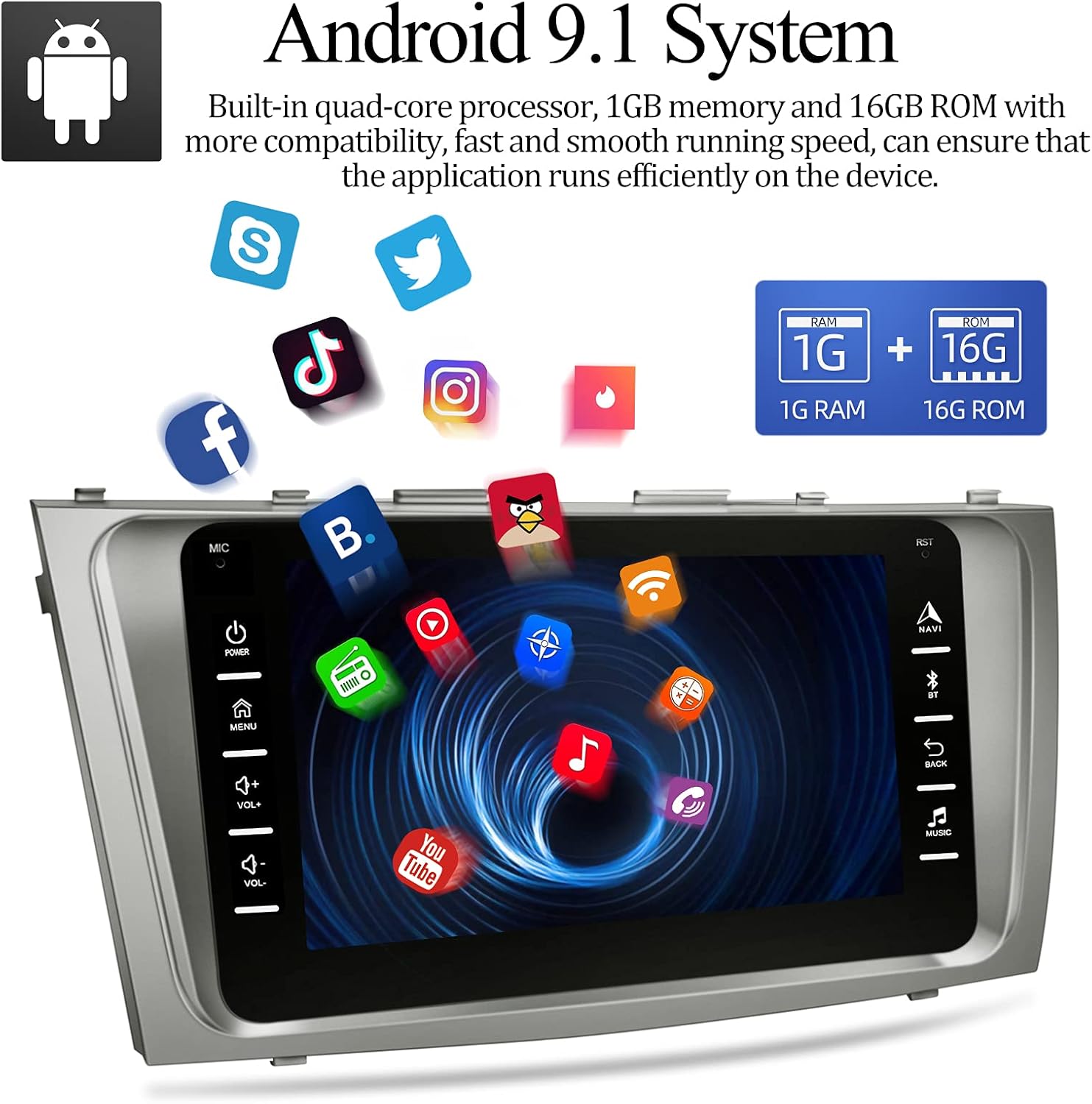 Tор Brаndѕ NHOPEEW Anddroid Car Stereo Fit for Toyota Camry Aurion 2007 2008 2009 2010 2011, 8 Inch Touchscreen Double Din Radio with Backup Camera and Bluetooth