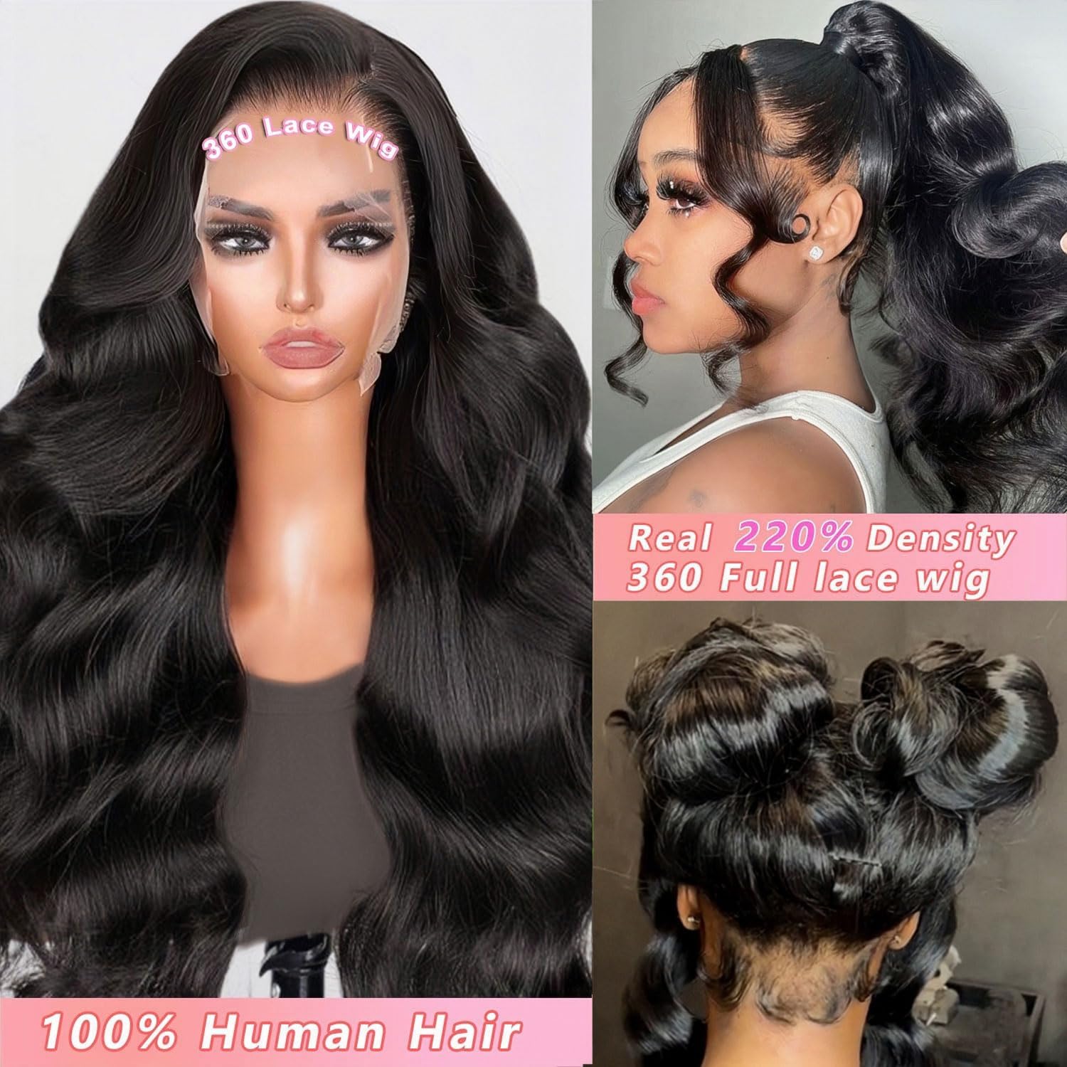 Catti 360 Lace Front Body Wave Human Hair Wig
