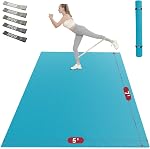 Tapis d'exercice extra large HAPBEAR - 7'x5'x8mm (1/3 pouce), compatible avec les chaussures, antidérapant, ultra durable, tapis d'entraînement épais haute densité pour le sol de salle de gym à domicile, cardio, tapis de yoga pour fitness
