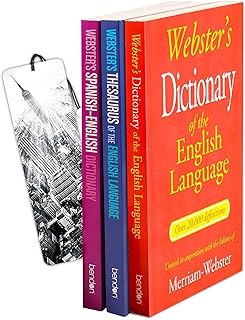 Websters Dictionary Set for Students, Kids, Adults ~ Complete 2022 Reference Book Bundle with Mini Thesaurus, Dictionary, ...