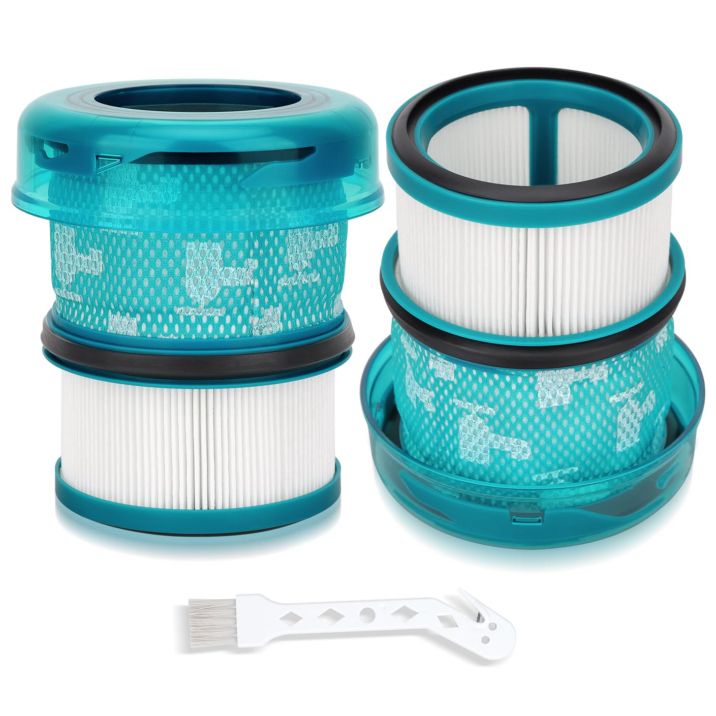 HEPA Filter Ersatzteil für V16 Piston Animal Submarine DS60 | für Dyson Nass - und Trockensauger- hocheffiziente Filtration,2 HEPA-Filter,1 Reinigungsbürste