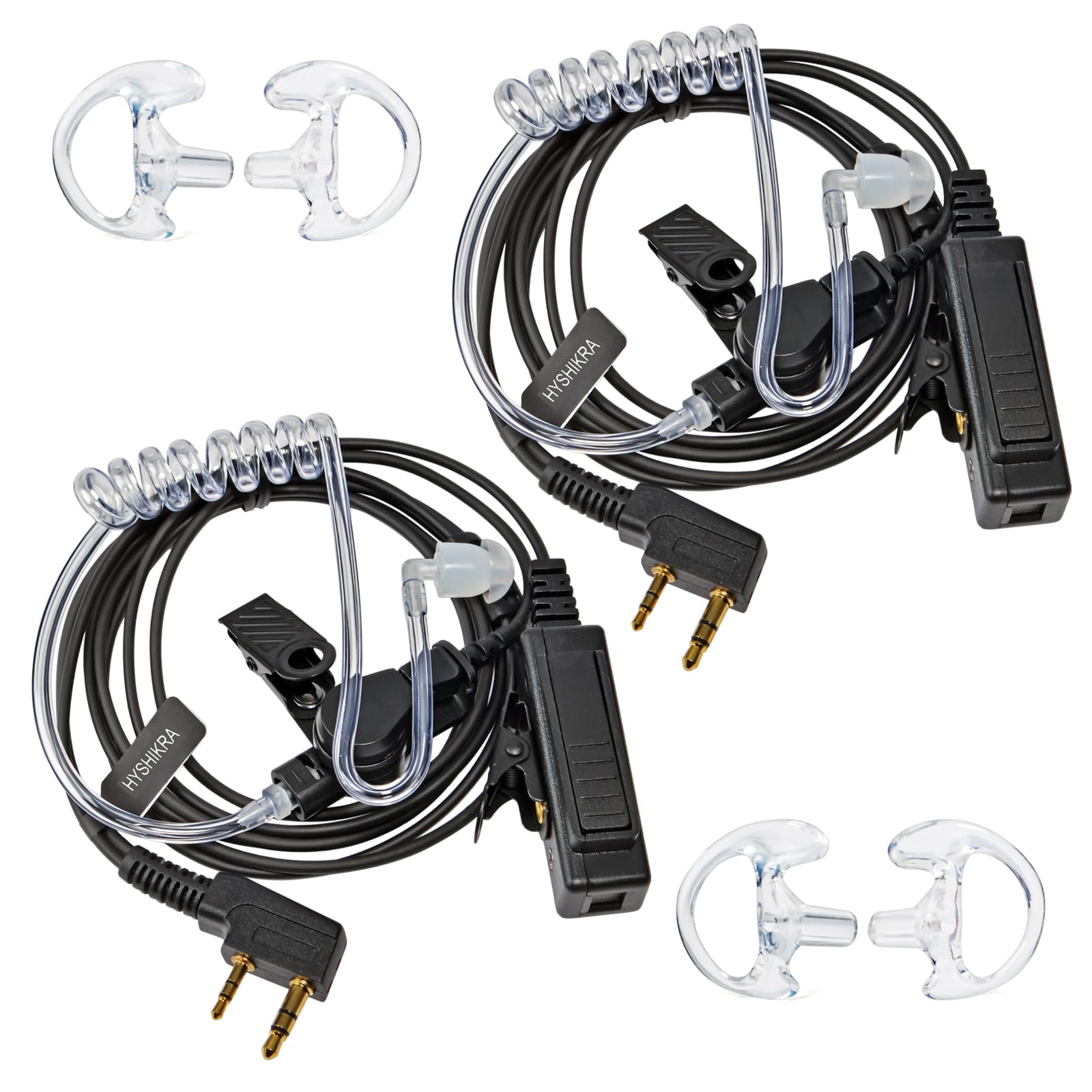 2 pin headset con microfono per walkie-talkie compatible con Baofeng UV-5R