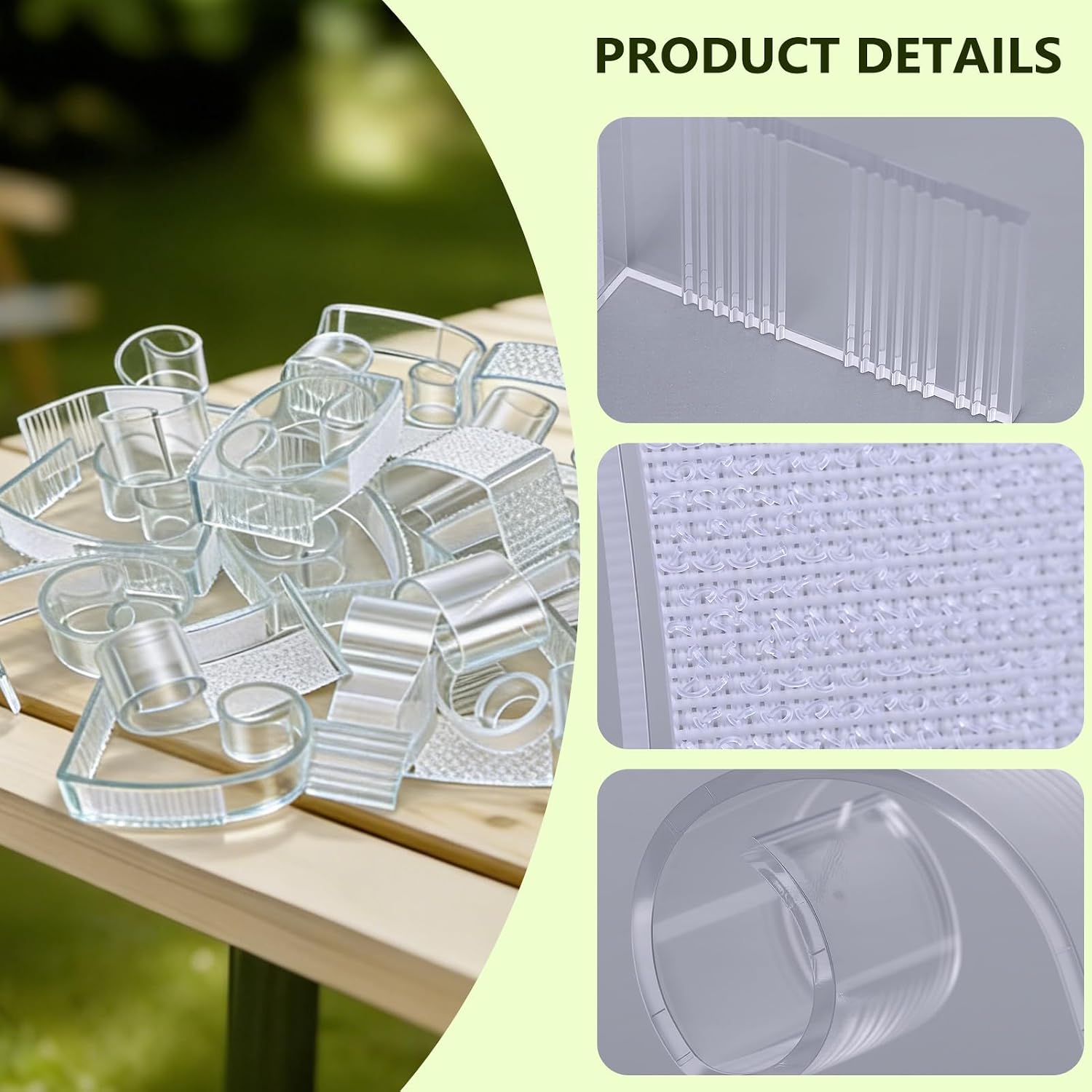 25PCS Clear Tablecloth Clips, Plastic Table Cover Clamps,Windproof Tablecloth Holder for Wedding, Party, Picnic | Fits 1.5-2 Inch Table (3-5cm) - Transparent image 2