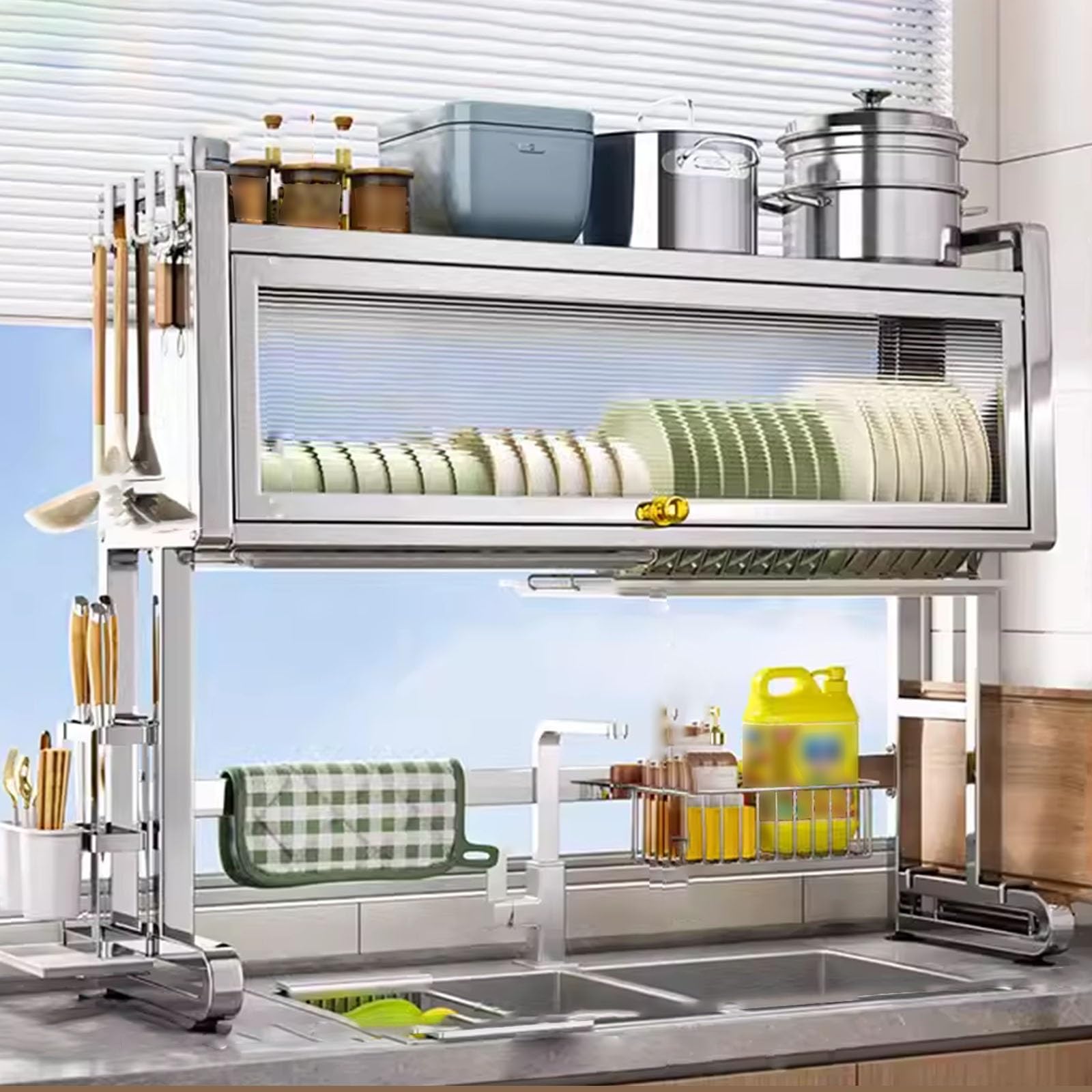 Égouttoir à vaisselle en acier inoxydable 76,2 cm pour armoires de cuisine