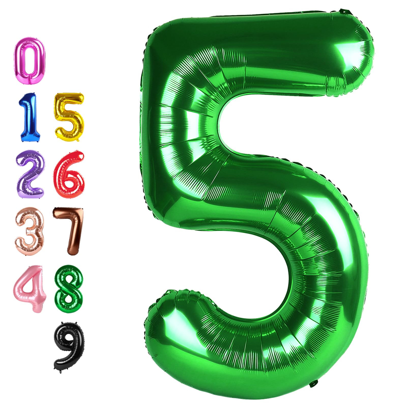 Number Balloons Green 5 Balloon 40 inch for 5 Birthday Party Decorations