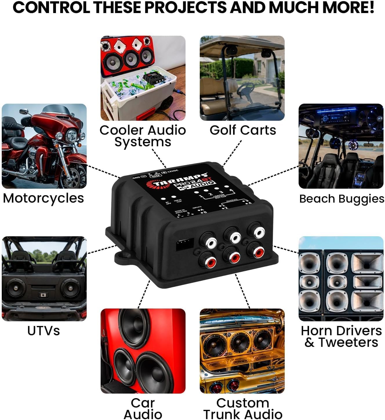 Taramps PRO 2.4BT + Audio DSP Bluetooth Audio Processor for Car Audio