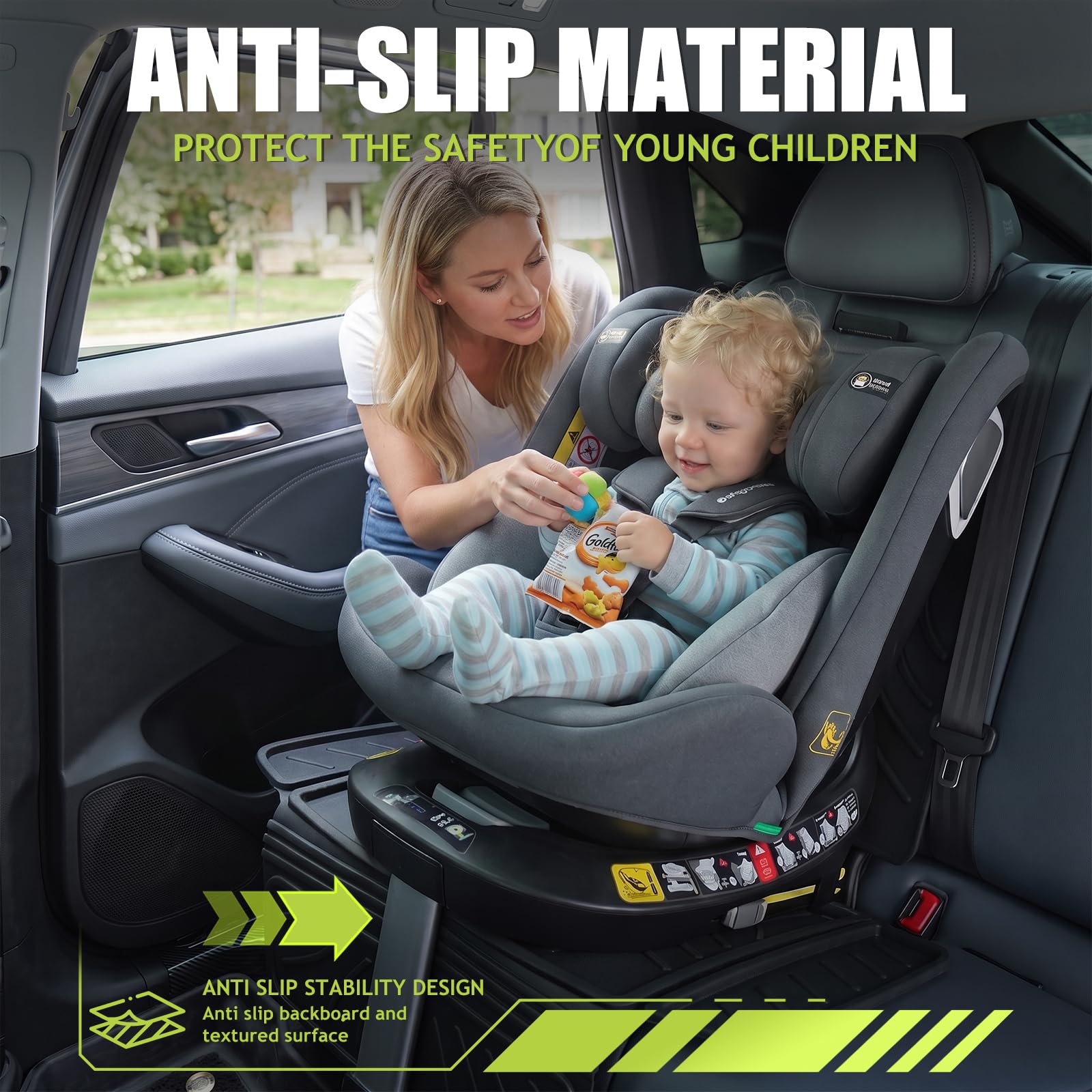 Prosheve TPE Autositzschoner für Kindersitz, wasserdicht, rutschfest, keine Abdrücke, Autositzbezug, universeller Sitzschoner für Baby & Haustier, BPA-frei unter dem Sitz