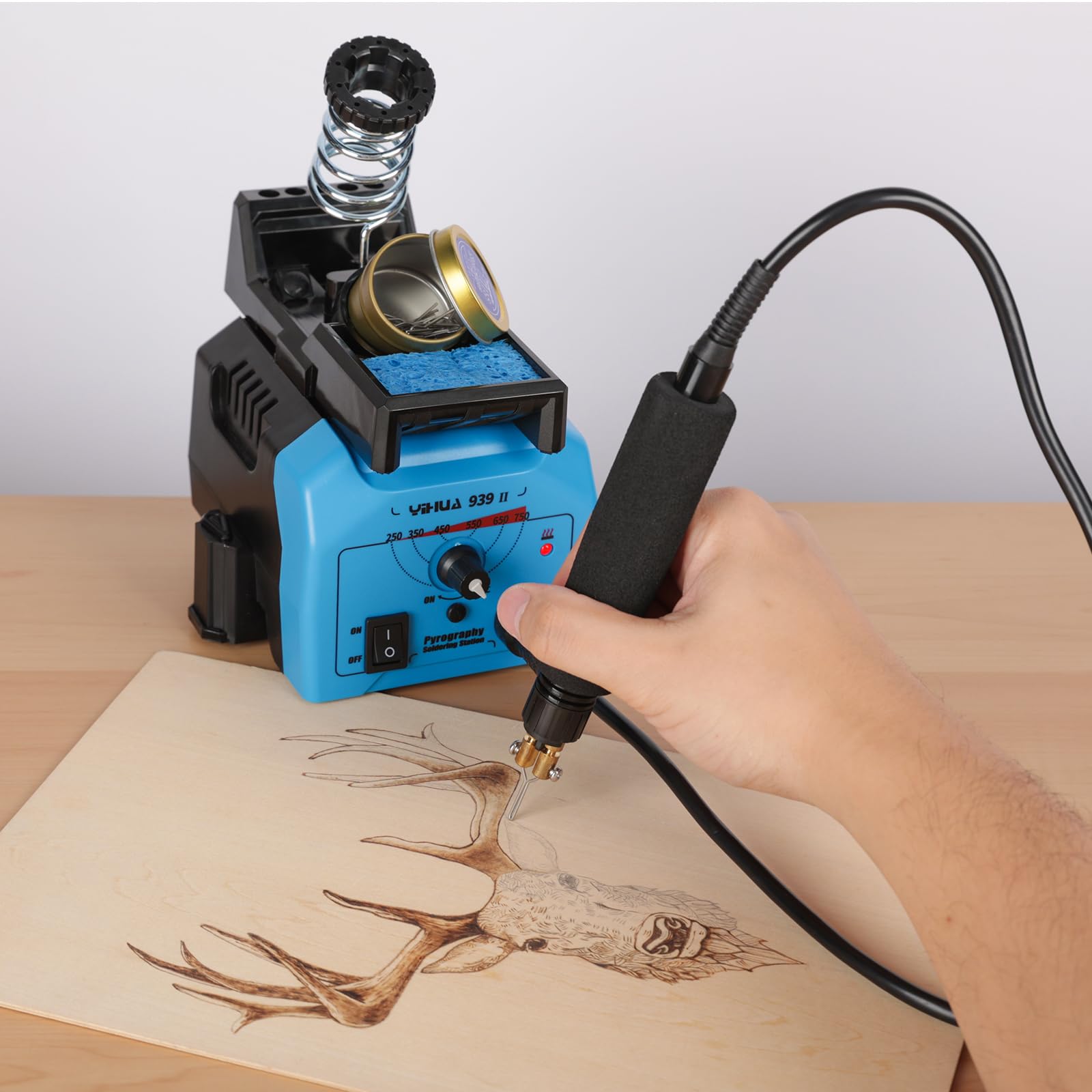 Amazon.com: YIHUA 939-II Wood Burning Kit Station Pyrography Pen