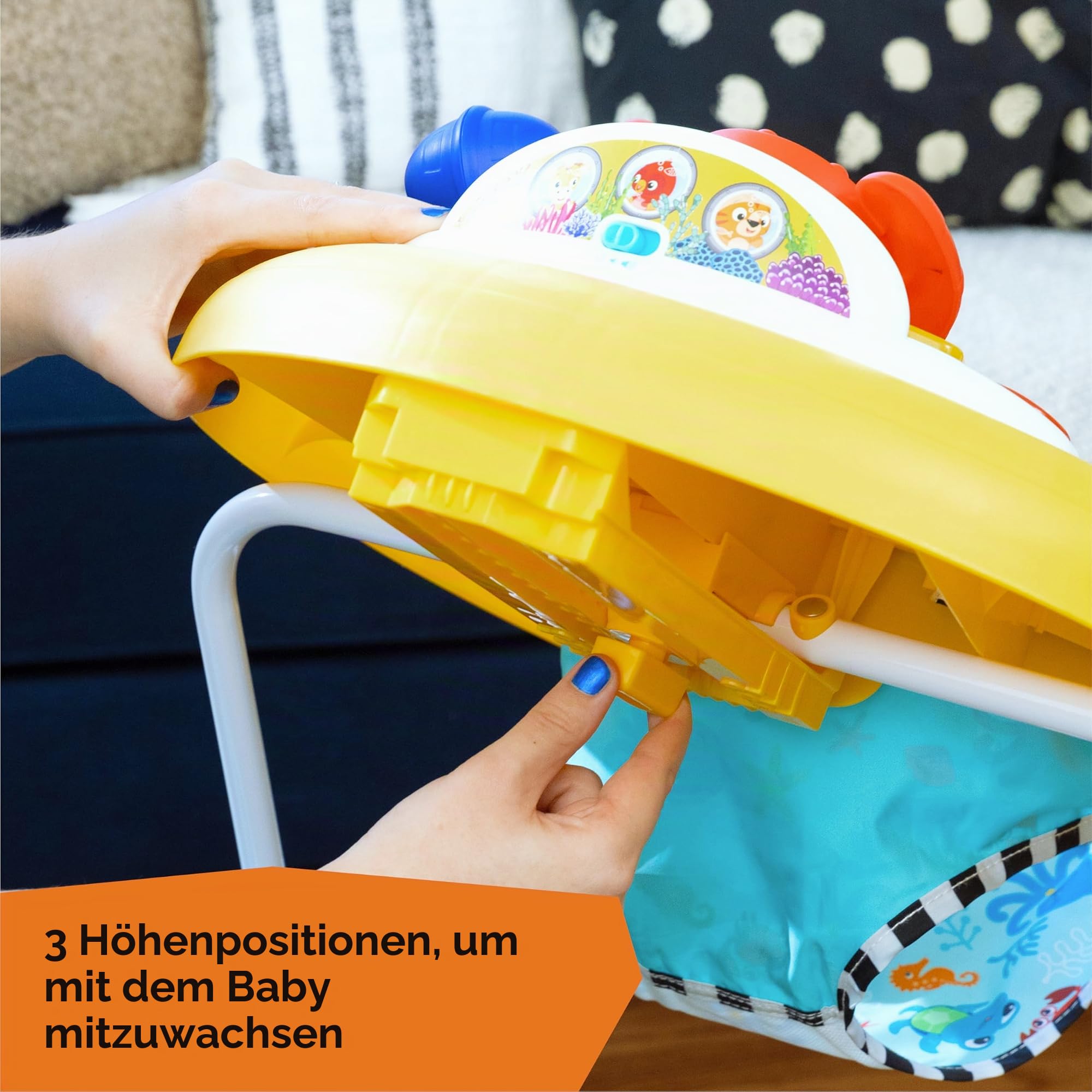 Baby Einstein Ocean Explorers Dive & Discover 3-in-1 U-Boot-Lauflernhilfe, mit abnehmbarem Bodenspielzeug, ab 6 Monaten