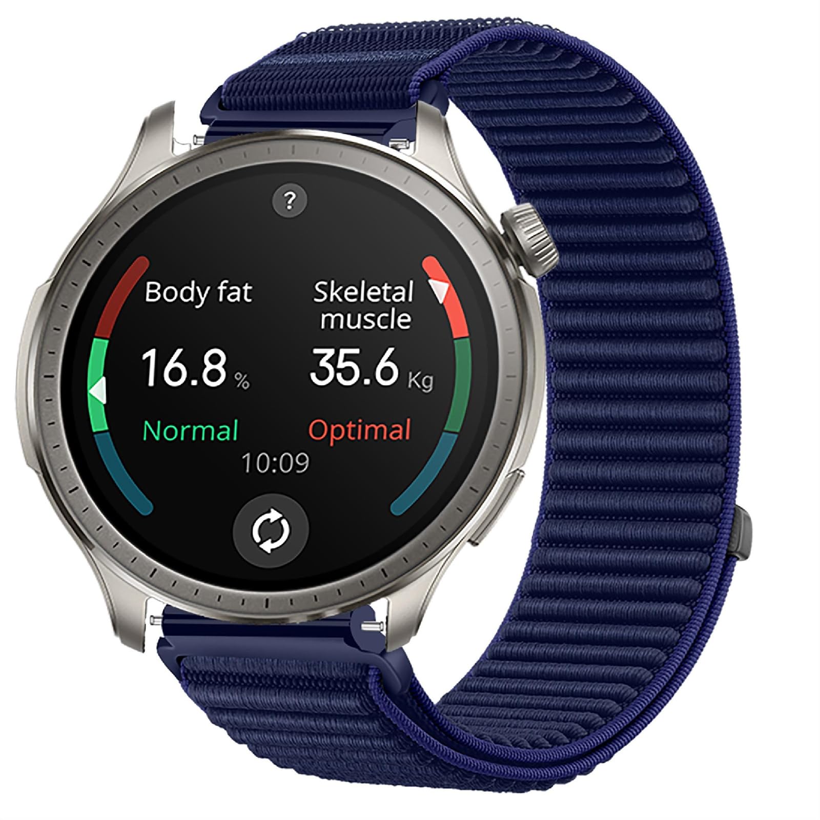 GIOPUEY Correas Compatible con Amazfit Balance, Nylon Transpirable Sport Correa Loop Deportiva de Nylon Trenzado Strap Band - Darkblue